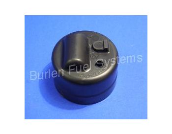 Hump Top Pump Cap. Black with no air vent hole