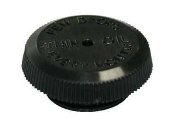 Round Knurled Edge Black Plastic Damper Cap