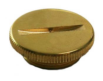 Slotted Round Knurled Edge Brass Damper cap