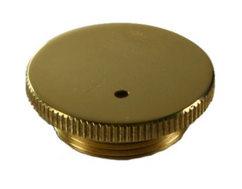 Vented Round Knurled Edge Brass Damper cap